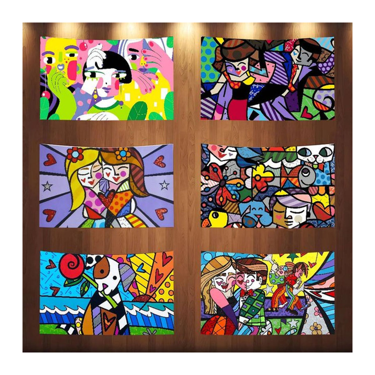 B-Britto Anime-Flagge in mehrfarbigem Design, rechteckige Textil-Dekoration für Zuhause und Outdoor - Bild 1