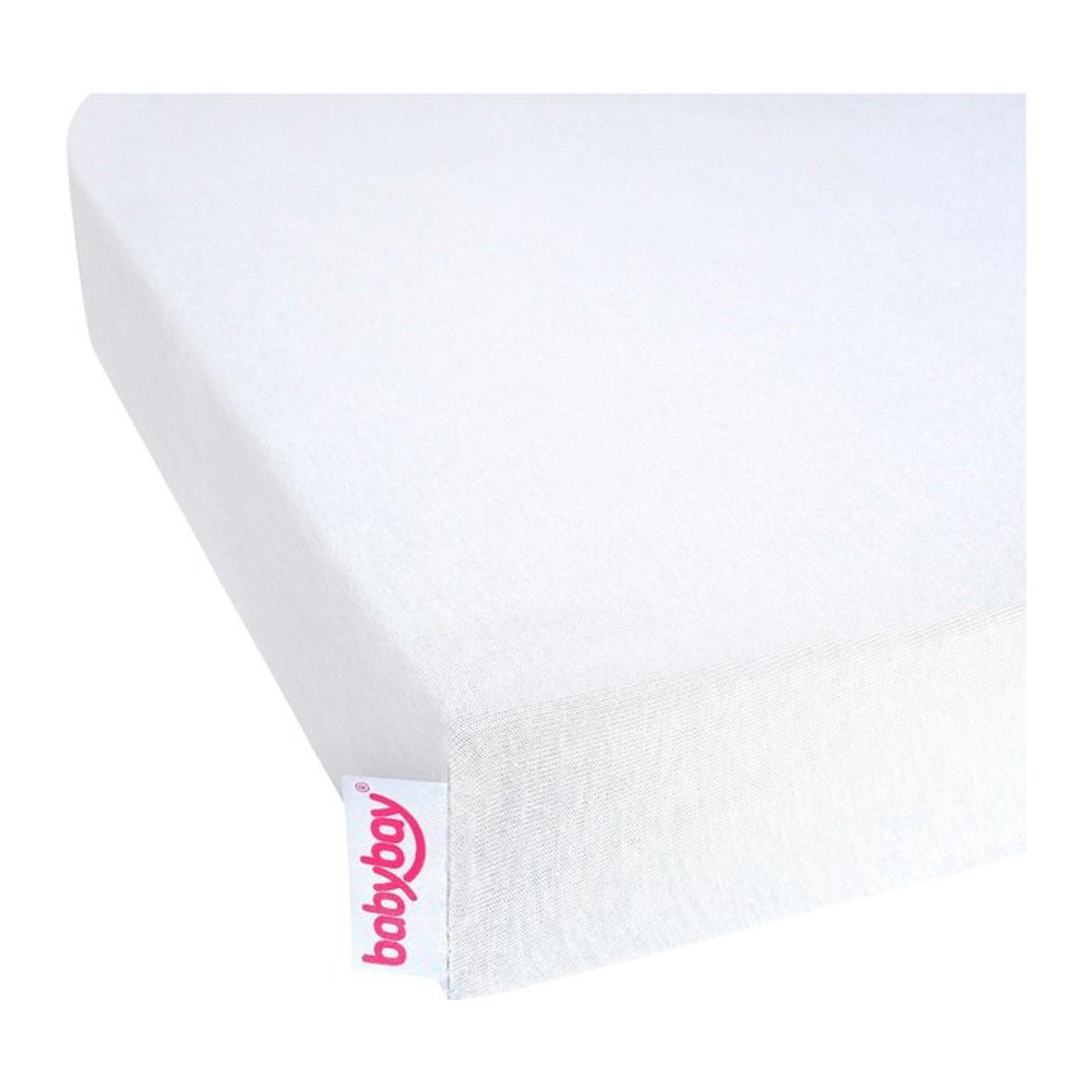 Babybay Jersey-Spannbetttuch Deluxe für Beistellbetten in Weiß - Bild 1