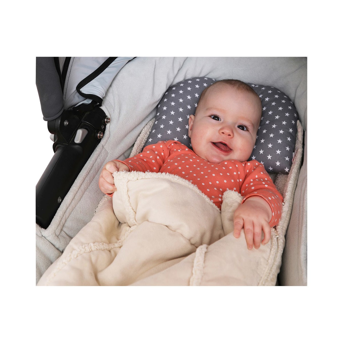 Babydorm BuggyDorm Kinderwagen-Kopfkissen in Grau - Bild 2
