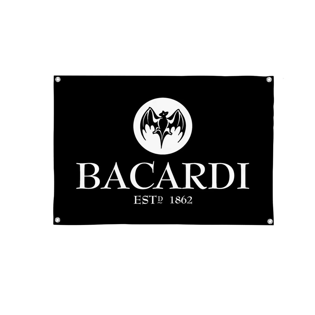 Bacardi Logo Wandbehang Textil Banner in Schwarz B/H: 50 x 70 cm - Bild 5