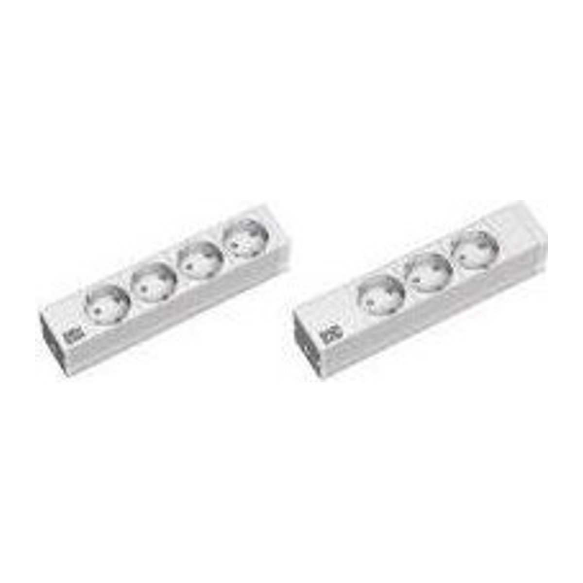 Bachmann Verlängerungsschnur für Rack-Einbau, 3 Ausgangsanschlüsse, 1HE, 2 m, Silber und Hellgrau RAL 7035 - Bild 1