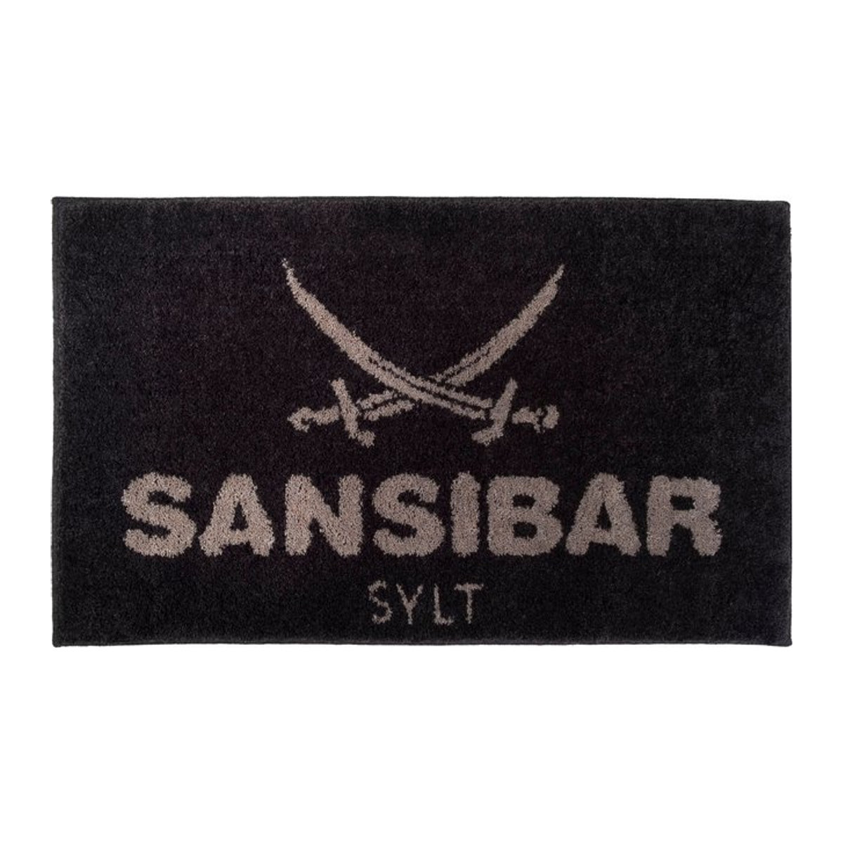 Badematte SANSIBAR LIVING in Grau und Schwarz, rechteckig und tufted - Bild 1