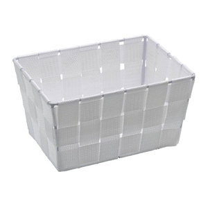 Badkorb aus Kunststoff in Weiß B/H/T/L: 19 x 9 x 14 x 14 cm