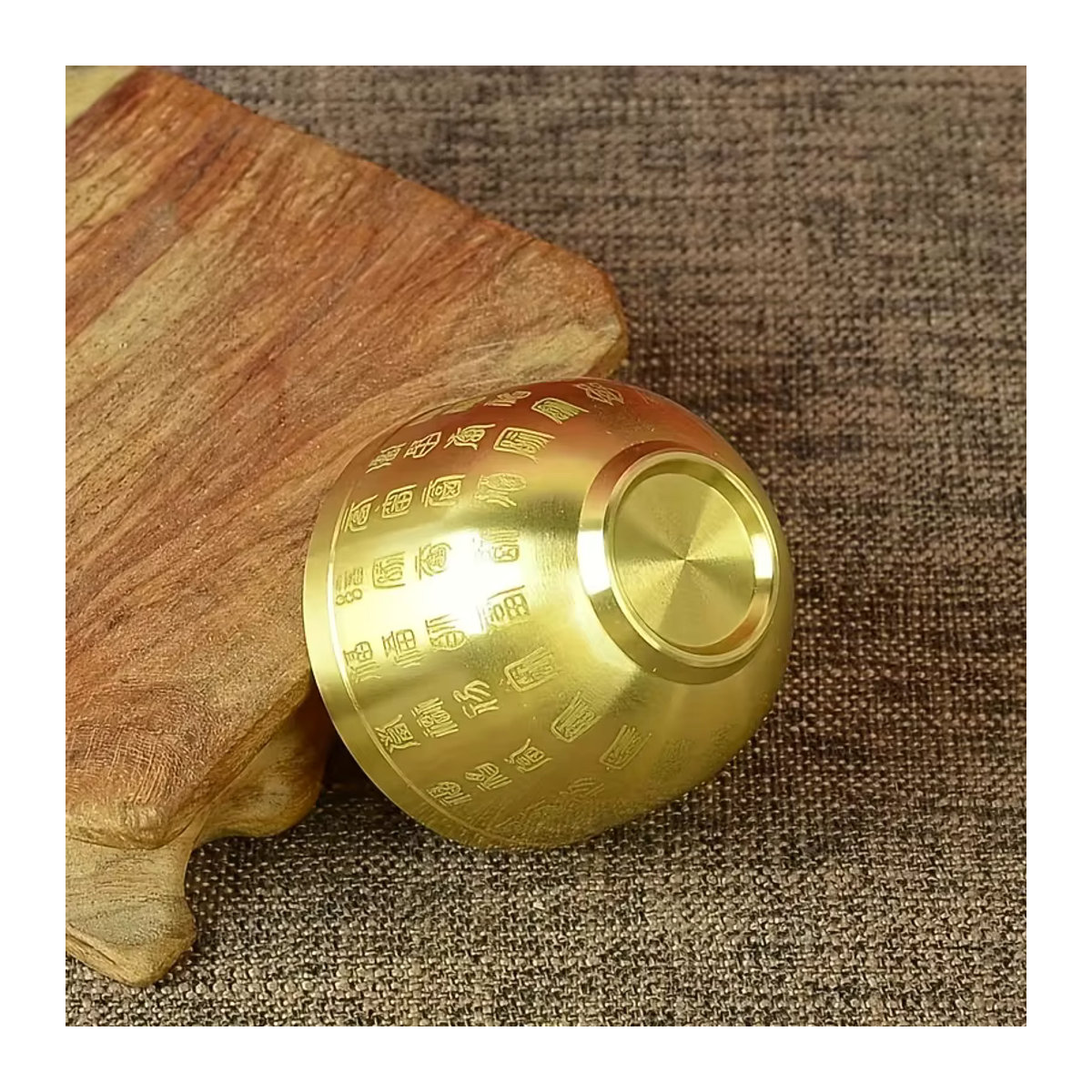 Baifu Segenbecher aus Messing in Gold, kleine Schatztruhe als orientalische Dekoration für Tee- oder Ladeneinrichtungen - Bild 4