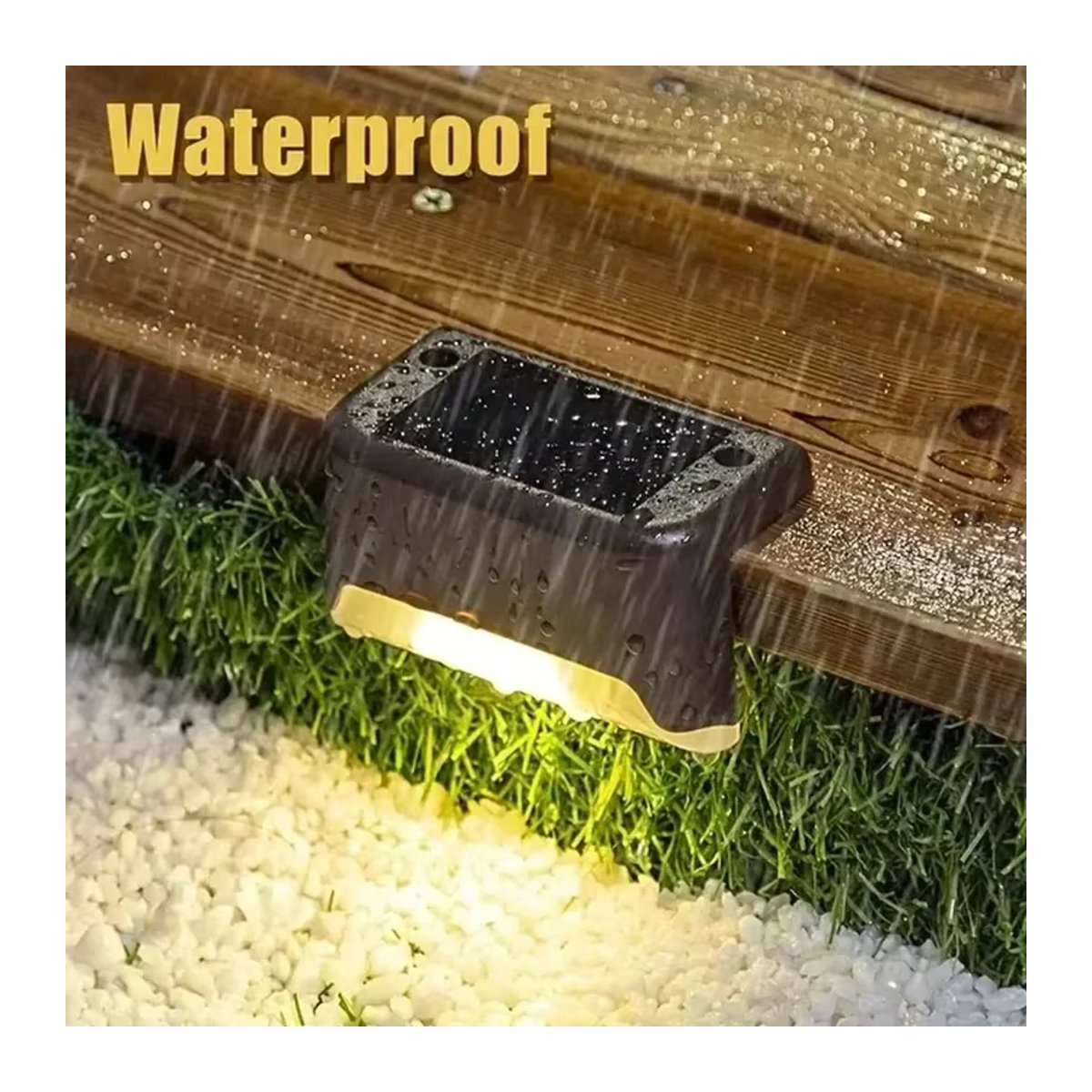 BALDR LED Solarleuchte Schwarz Minimalistisch Wasserdicht für Garten Terrasse und Treppen - Bild 2