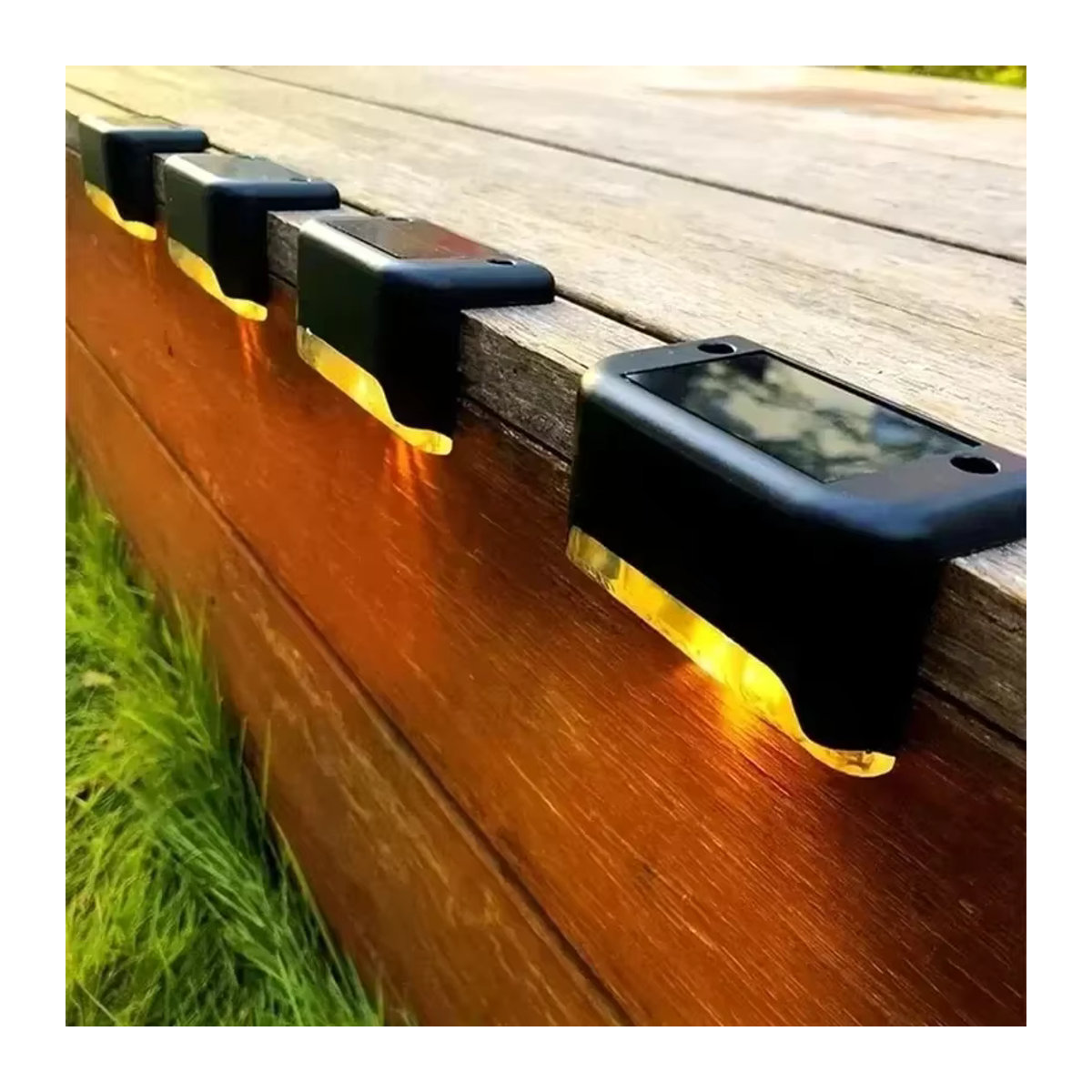 BALDR LED Solarleuchte Schwarz Minimalistisch Wasserdicht für Garten Terrasse und Treppen - Bild 3
