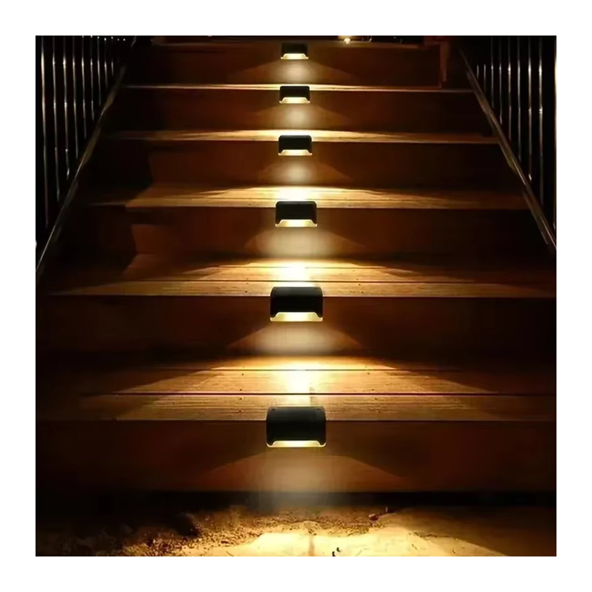 BALDR LED Solarleuchte Schwarz Minimalistisch Wasserdicht für Garten Terrasse und Treppen - Bild 6