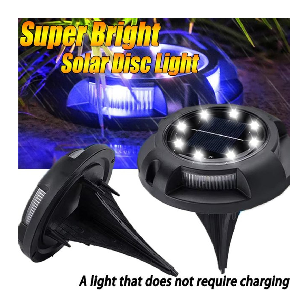 BALDR Solar-LED-Bodenlampe für den Außenbereich in Schwarz, wasserdichte Solarleuchte für Garten und Terrasse im minimalistischen Design - Bild 1