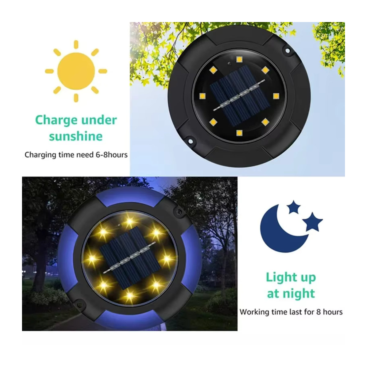 BALDR Solar-LED-Bodenlampe für den Außenbereich in Schwarz, wasserdichte Solarleuchte für Garten und Terrasse im minimalistischen Design - Bild 2