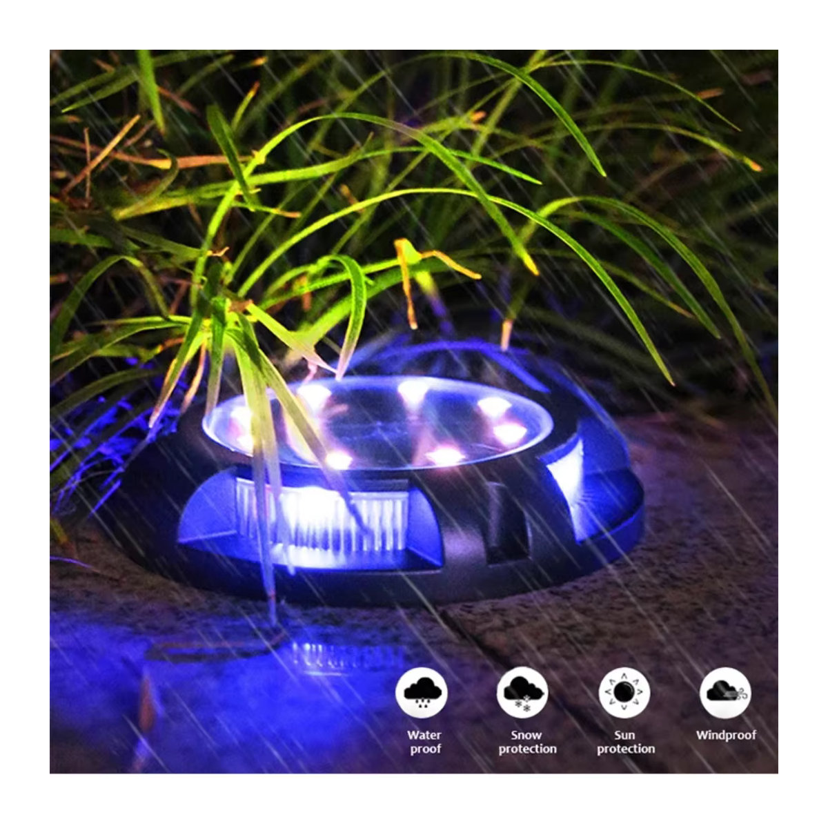 BALDR Solar-LED-Bodenlampe für den Außenbereich in Schwarz, wasserdichte Solarleuchte für Garten und Terrasse im minimalistischen Design - Bild 5