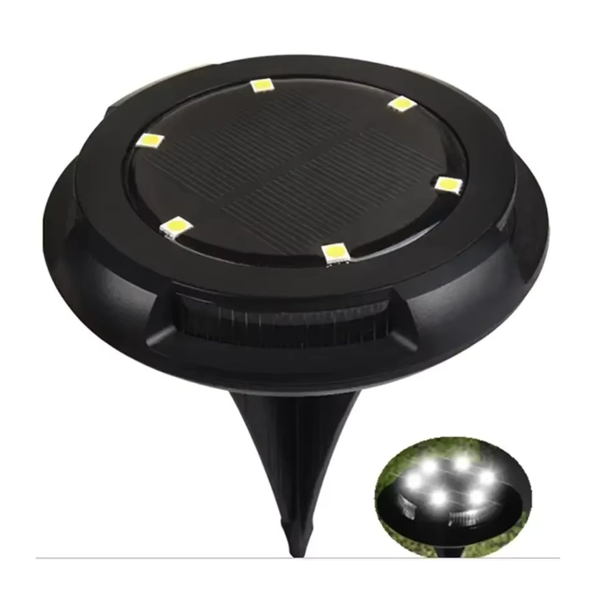 BALDR Solar-LED-Bodenlampe für den Außenbereich in Schwarz, wasserdichte Solarleuchte für Garten und Terrasse im minimalistischen Design - Bild 6