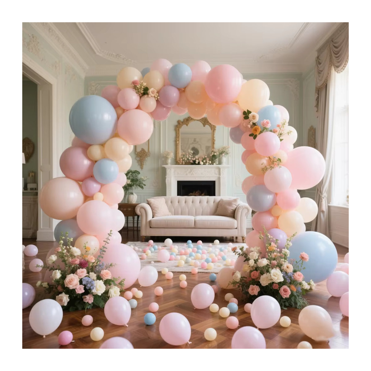 Ballongirlande Bogen Kit in Macaron-Farben Blau und Mehrfarbig für Hochzeit, Geburtstag und Baby Shower mit Latexballons in 5-36 Zoll - Bild 2
