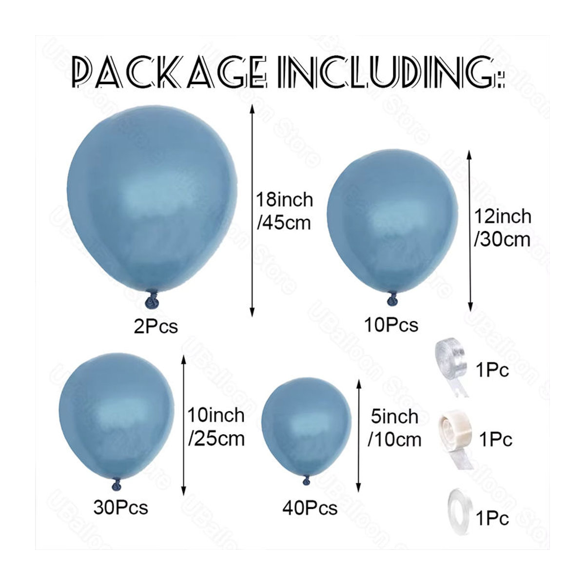 Ballongirlande Set in Blau und Rosa für Geburtstag, Babyparty oder Hochzeit als hängende Dekoration - Bild 3