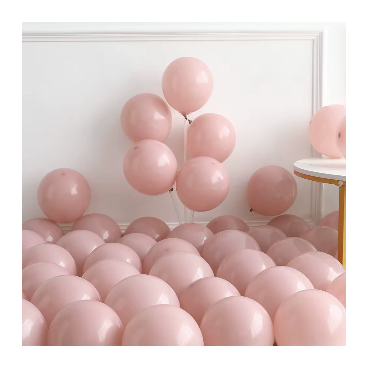 BALONAR 141-teiliges Ballonbogen-Set in Rosa, Beige und Weiß für Babyparty und Geburtstag - Bild 4