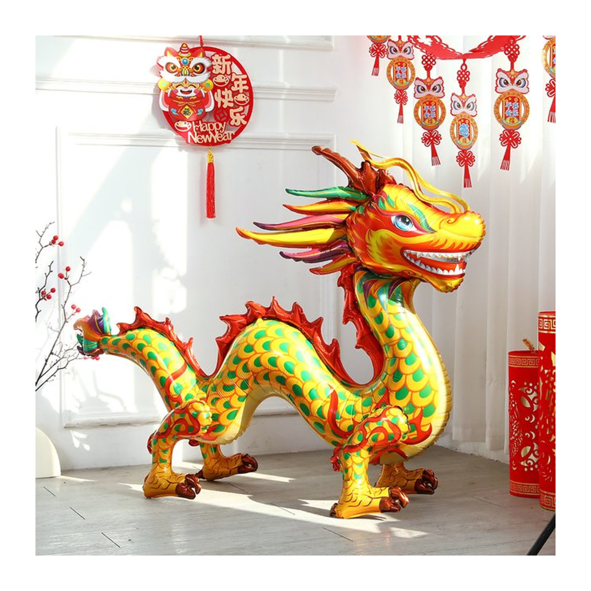 BALONAR Stehender Drachen-Folienballon in Mehrfarbig für das Chinesische Neujahr und Mondfrühlingsfest - Bild 1