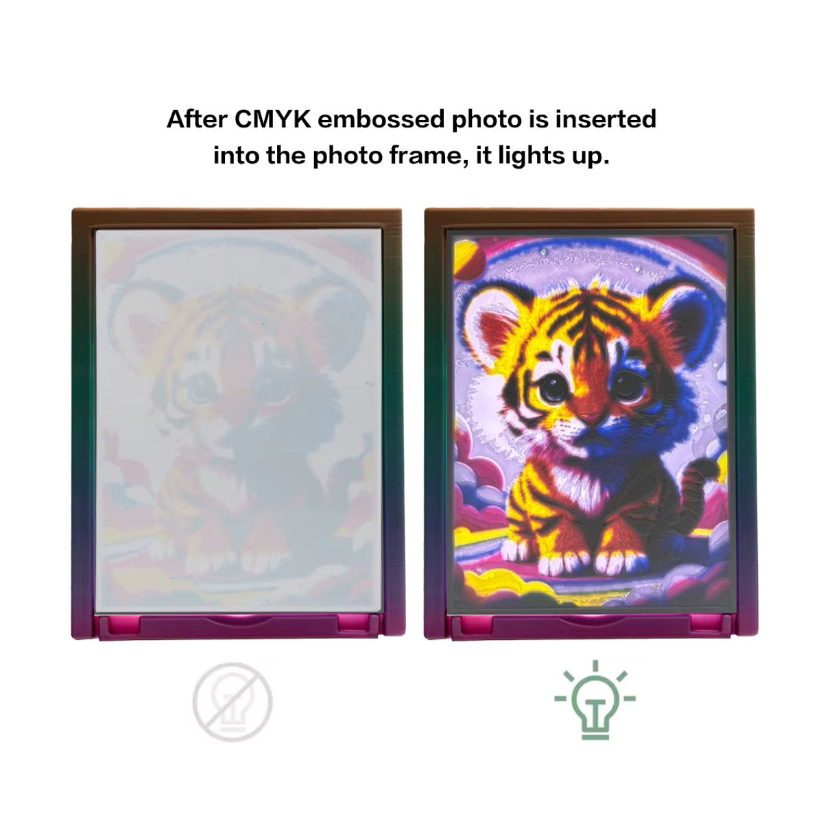 Bambu Lab Lithophan LED Panel CMYK Bundle für 3D-Druck mit Hintergrundbeleuchtung und PLA-Grundplatte - Bild 2