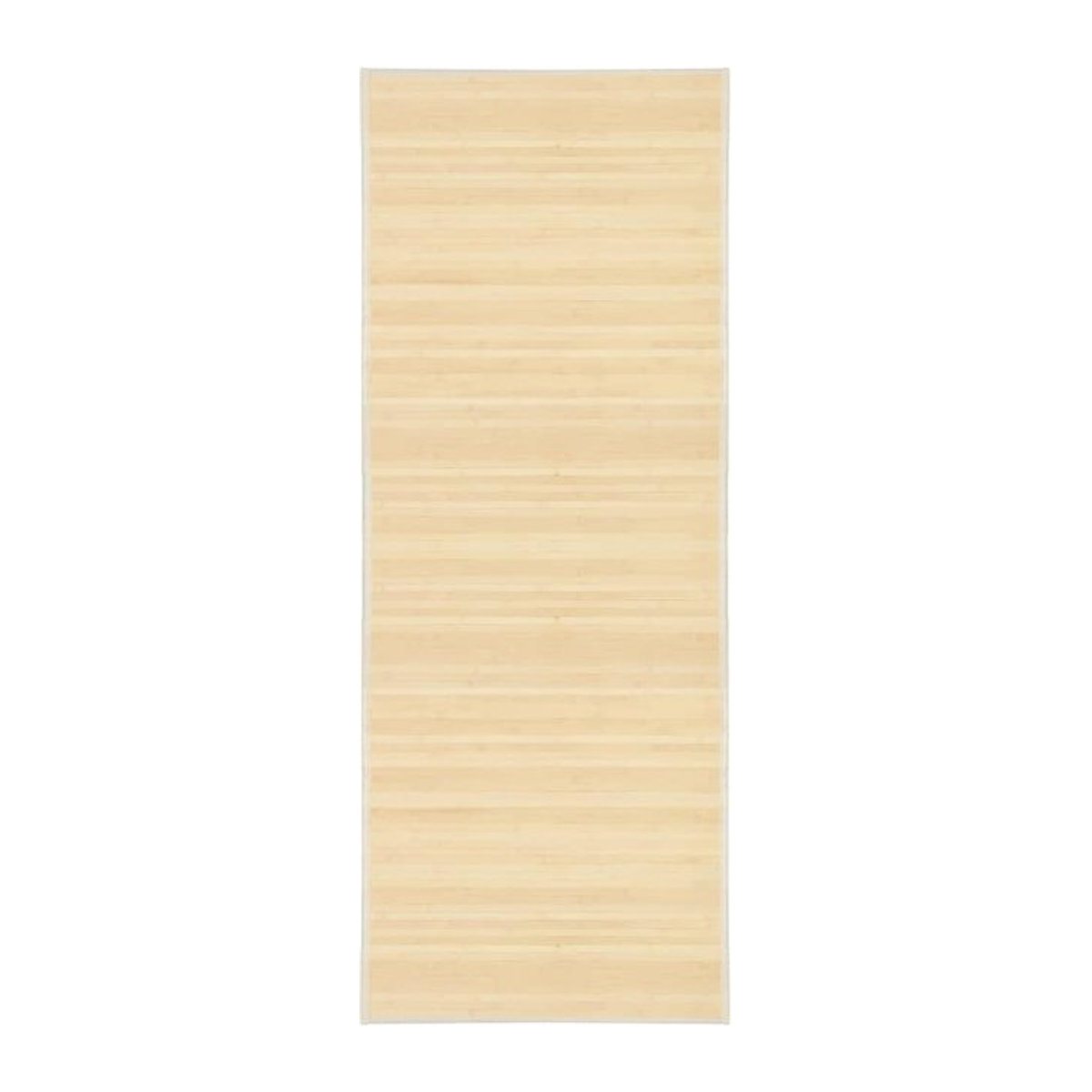 Bambusteppich in Beige mit Streifen für Innenbereich und Outdoor, B/B: 80 x 200 cm - Bild 1