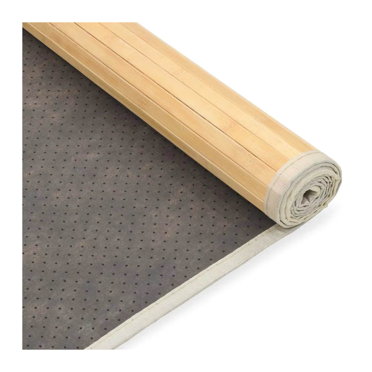 Bambusteppich in Beige mit Streifen für Innenbereich und Outdoor, B/B: 80 x 200 cm - Bild 2
