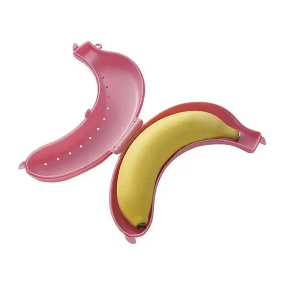 Bananen-Schutzbehälter für unterwegs in Gelb und Bunt als praktische Aufbewahrungsbox für Obst und Snacks - Bild 5