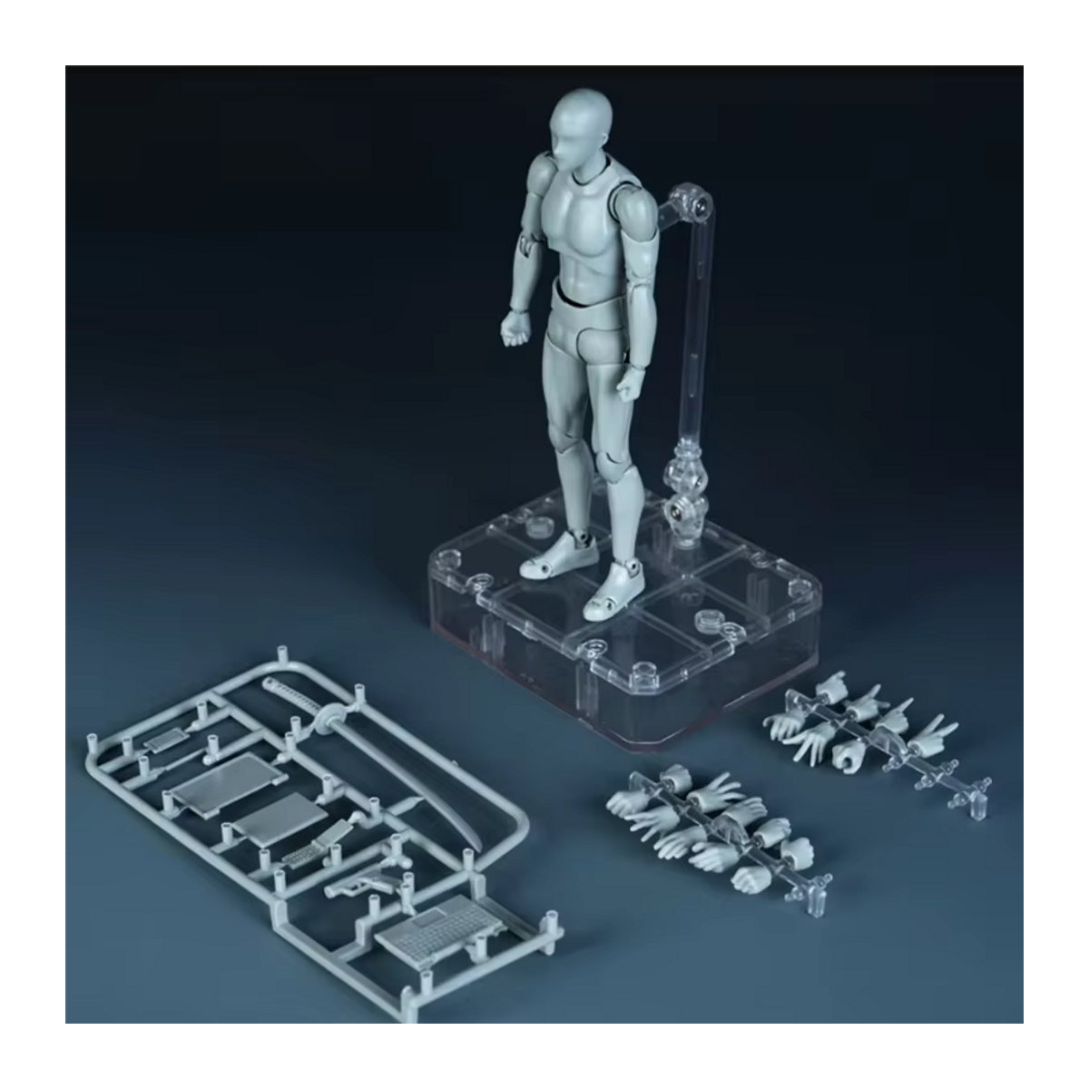 Bandai Actionfigur Body Kun Pose Play in Grau, Schwarz und Orange aus Kunststoff - Bild 5