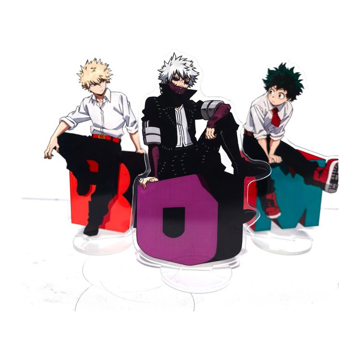 Bandai Anime Acryl-Stehendmodell My Hero Academia Tomura Shigaraki Himiko Toga Dabi Figur, Höhe: 15 cm, mehrfarbig - Bild 1