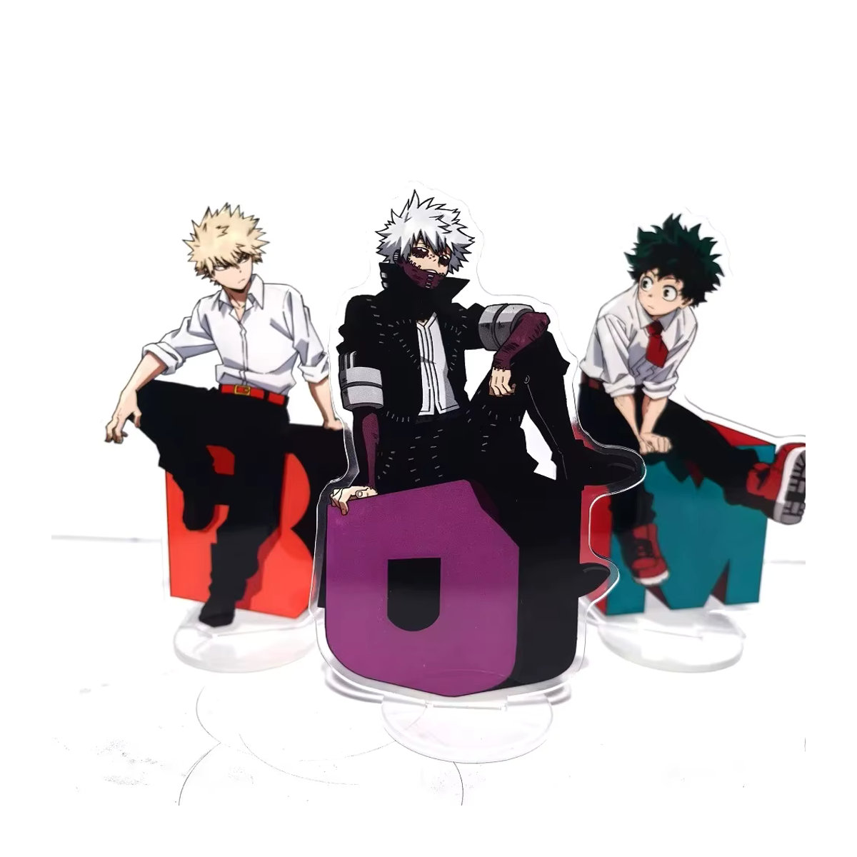 Bandai Anime Acryl-Stehendmodell My Hero Academia Tomura Shigaraki Himiko Toga Dabi Figur, Höhe: 15 cm, mehrfarbig - Bild 3