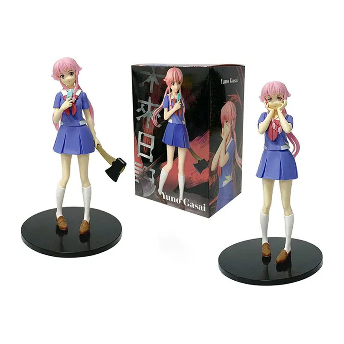 Bandai Anime Action Figur Mirai Nikki Gasai Yuno in Uniform, mehrfarbig, Höhe: 17 cm - Bild 1