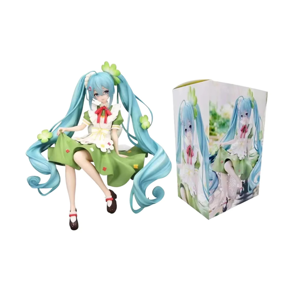 Bandai Anime Action Figure Klee in grünem Kleid, Modell Puppe aus Kunststoff, Höhe: 15 cm - Bild 3