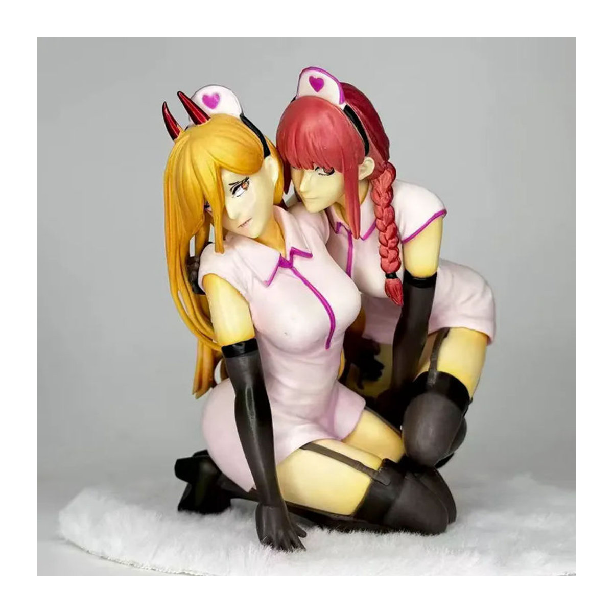 Bandai Anime Actionfiguren Makima und Power in Krankenschwesteruniform, PVC-Modell Figuren Set, mehrfarbig, Höhe: 14 cm - Bild 6