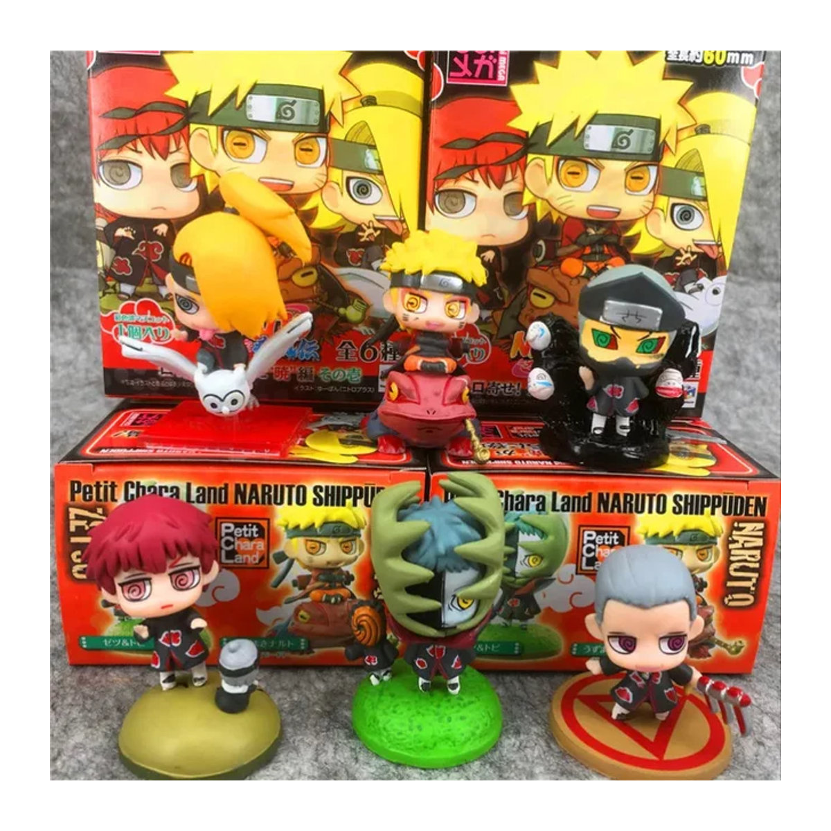 Bandai Anime Akatsuki Deidara und Hidan Actionfigur in Q-Version aus Kunststoff, mehrfarbig - Bild 1