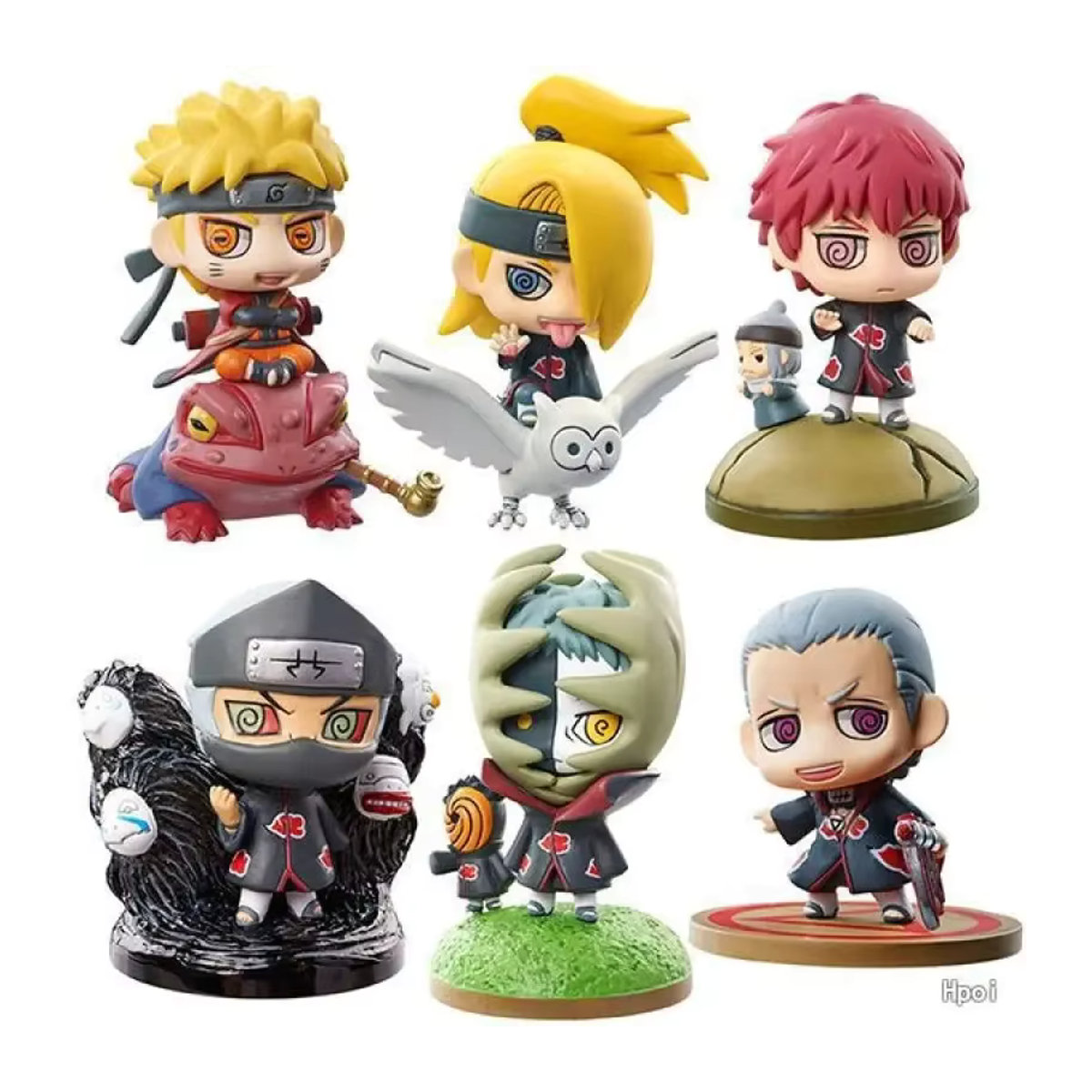 Bandai Anime Akatsuki Deidara und Hidan Actionfigur in Q-Version aus Kunststoff, mehrfarbig - Bild 6