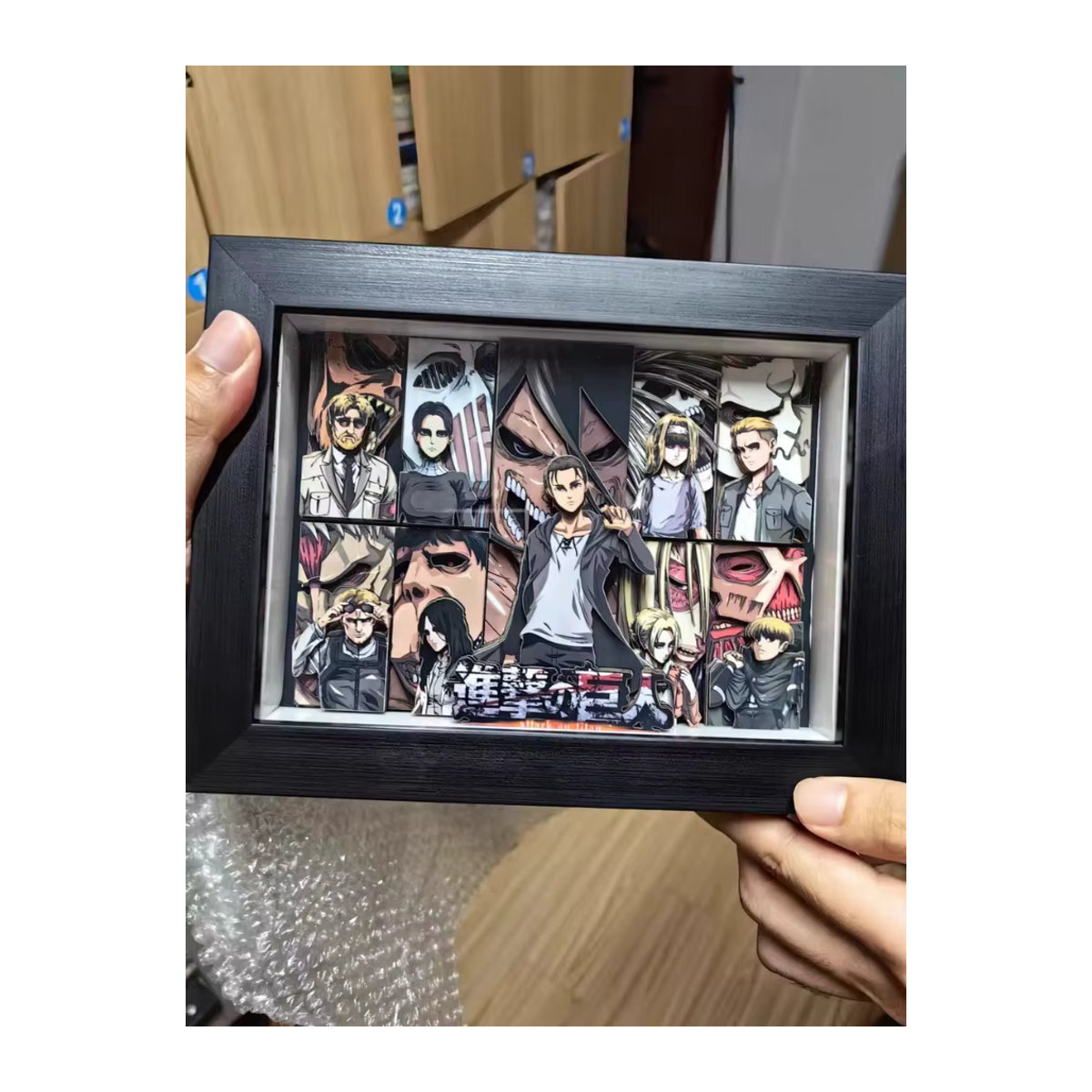Bandai Anime Angriff auf Titan 3D Kunstmalerei Figur Eren Jaeger und Mikasa Ackerman als dekoratives Sammlerstück in Mehrfarbig - Bild 7