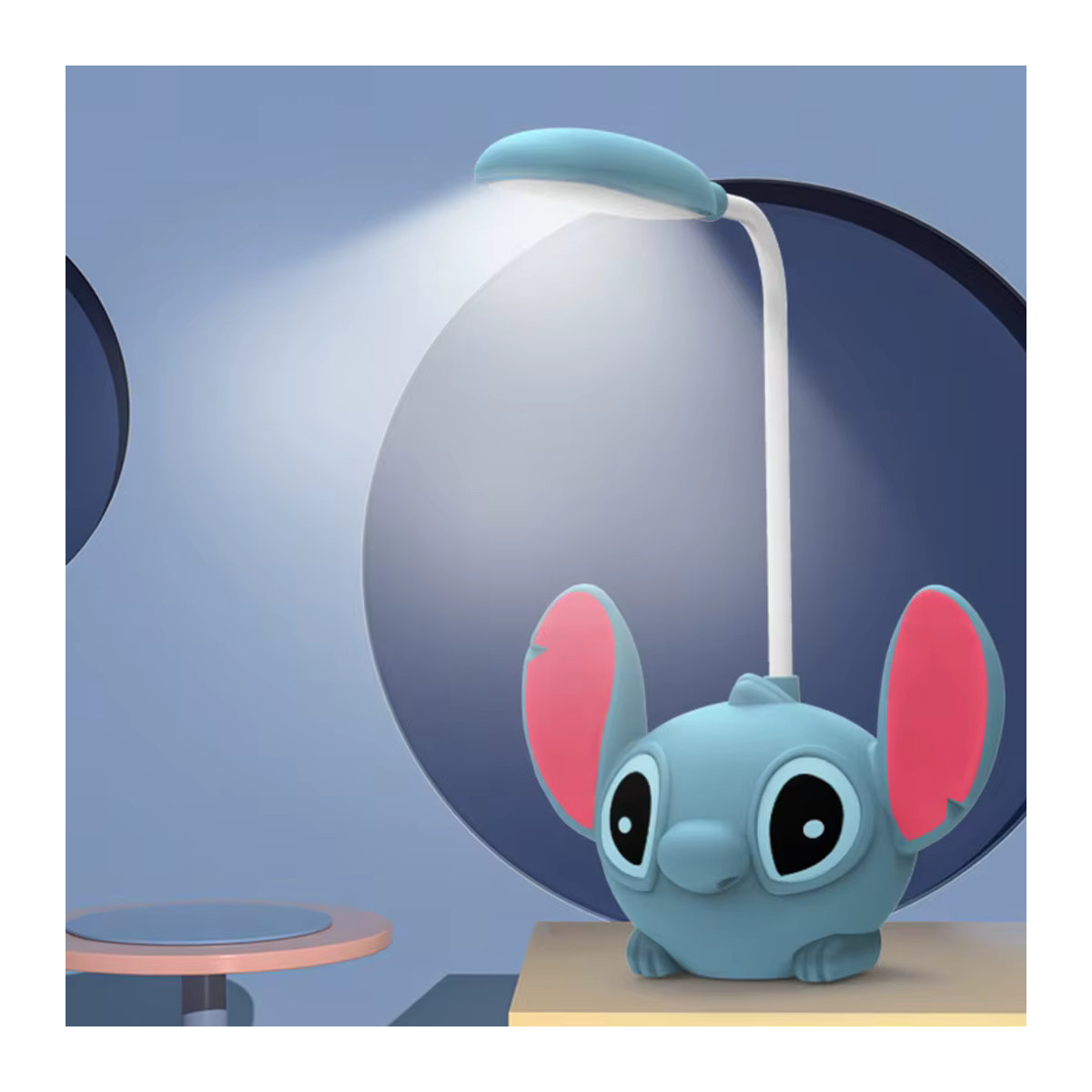 Bandai Anime-Cartoon Schreibtischlampe mit integriertem faltbarem Bleistiftspitzer in Blau - Bild 2