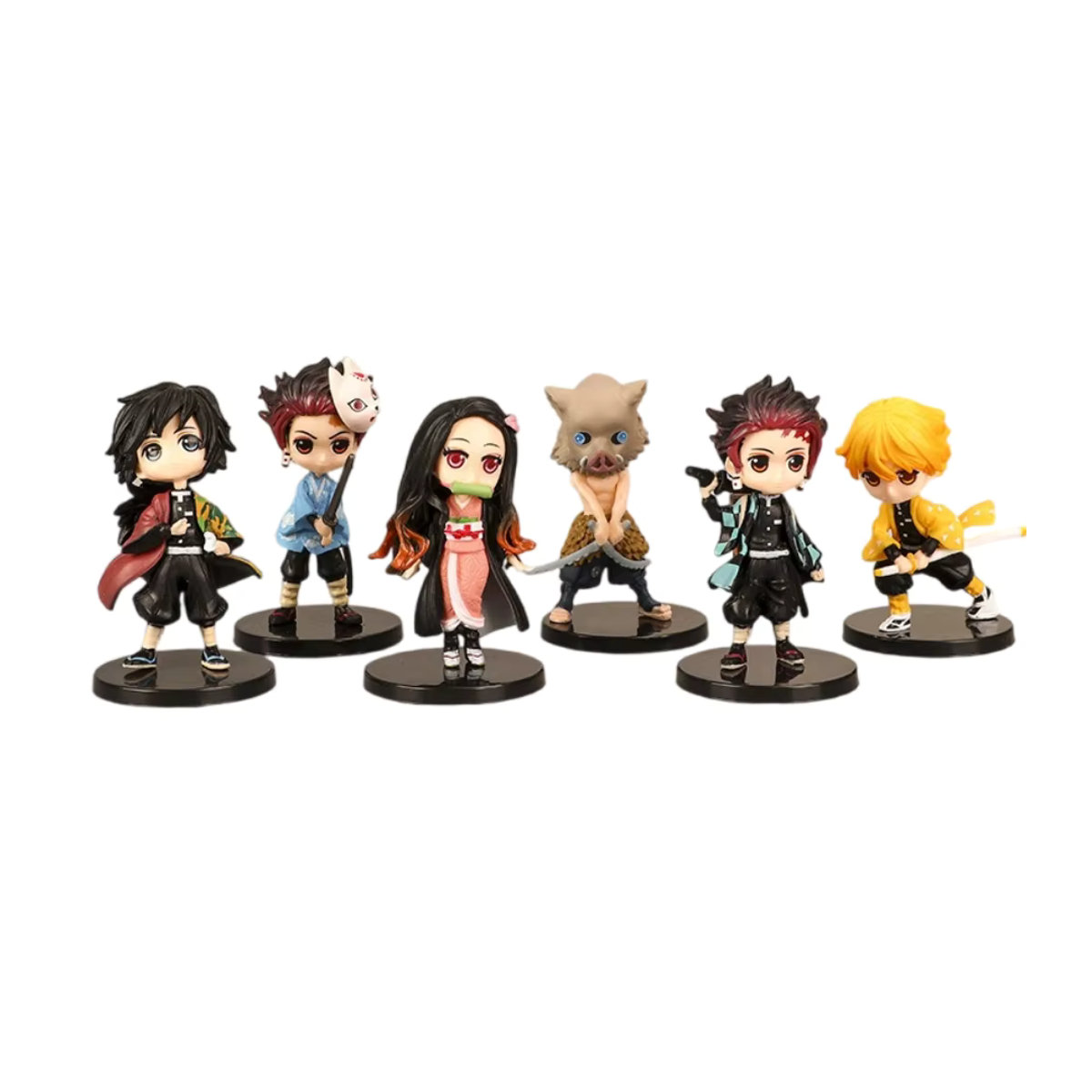 Bandai Anime Dämon Slayer Figuren Set 6-teilig, Kamado Tanjirou und Kamado Nezuko Mini Edition, mehrfarbig, Höhe: 7 cm - Bild 3