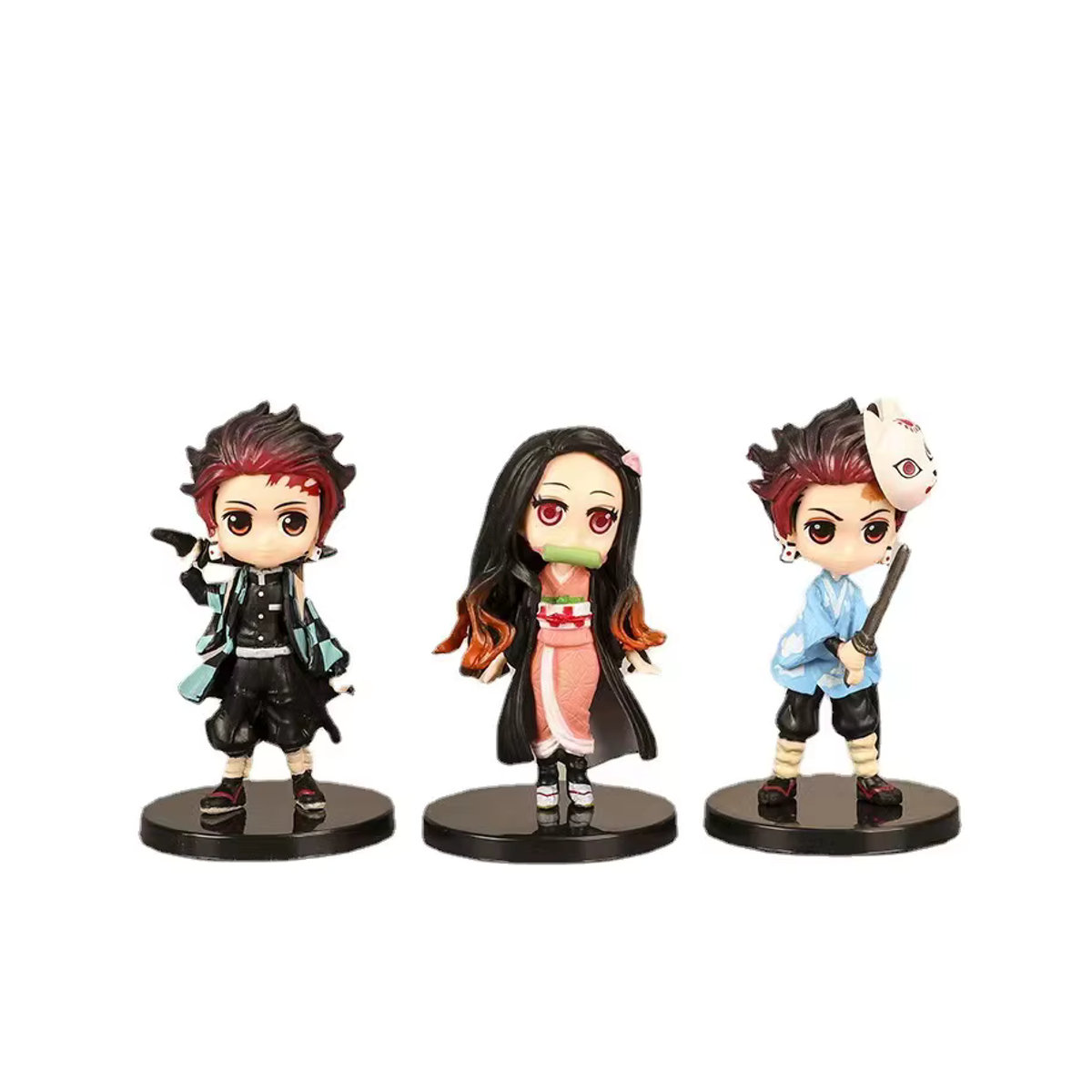 Bandai Anime Dämon Slayer Figuren Set 6-teilig, Kamado Tanjirou und Kamado Nezuko Mini Edition, mehrfarbig, Höhe: 7 cm - Bild 4