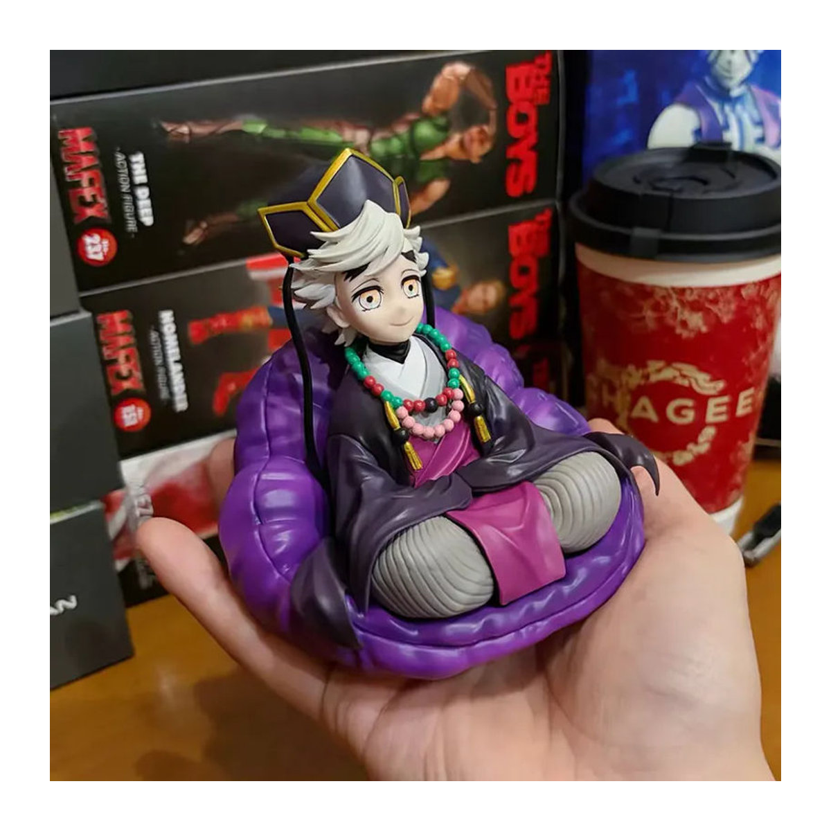 Bandai Anime Demon Slayer Akaza Figur Kimetsu No Yaiba Modell aus Kunststoff mehrfarbig - Bild 3