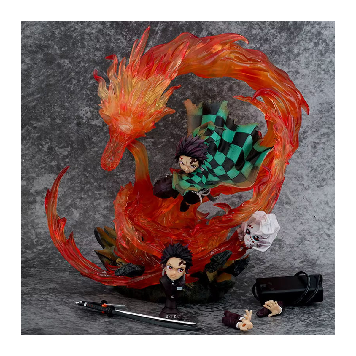 Bandai Anime Demon Slayer Kamado Tanjiro Battle Ver. Actionfigur aus PVC, mehrfarbig, Höhe: 30 cm - Bild 2