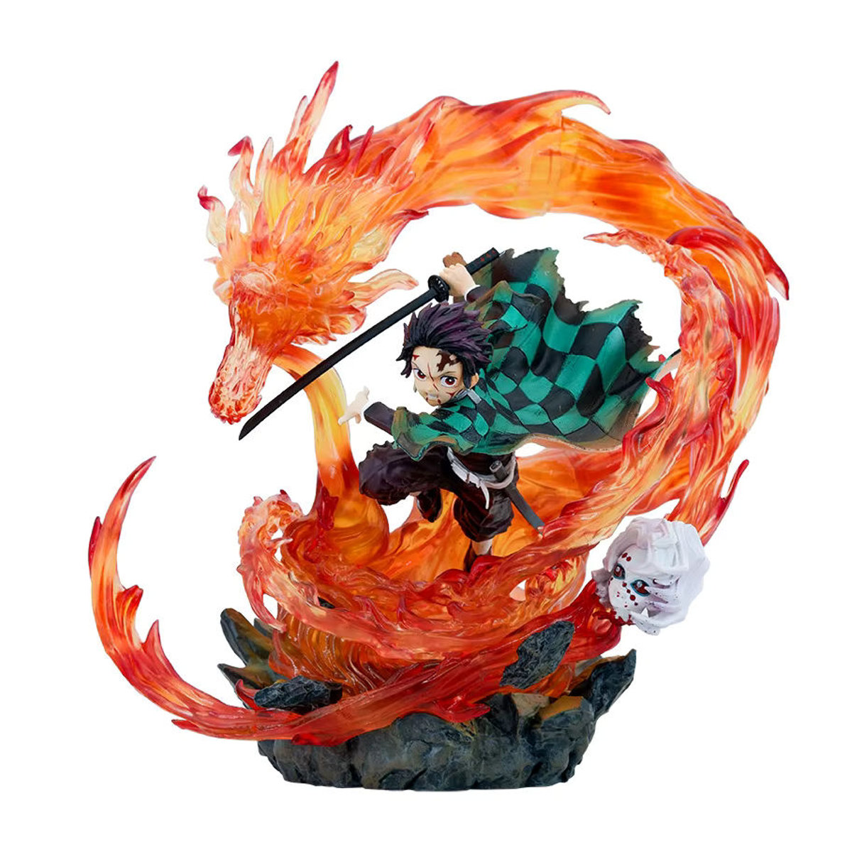 Bandai Anime Demon Slayer Kamado Tanjiro Battle Ver. Actionfigur aus PVC, mehrfarbig, Höhe: 30 cm - Bild 7