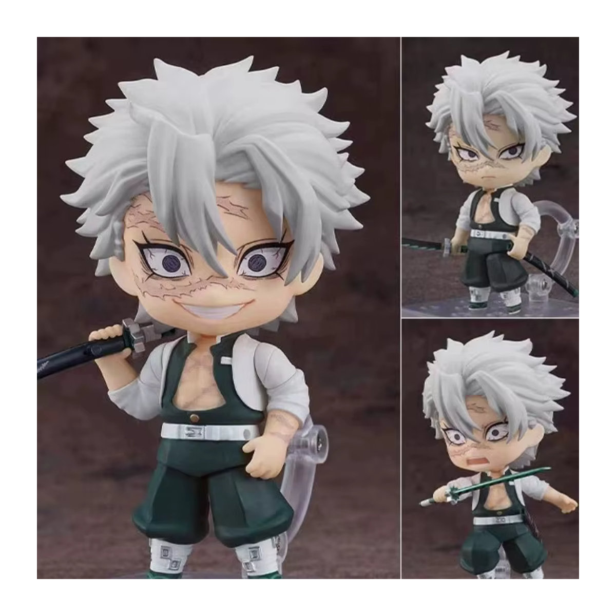 Bandai Anime Demon Slayer Shinazugawa Sanemi Q-Version Actionfigur aus PVC, mehrfarbig, Höhe: 10 cm - Bild 3