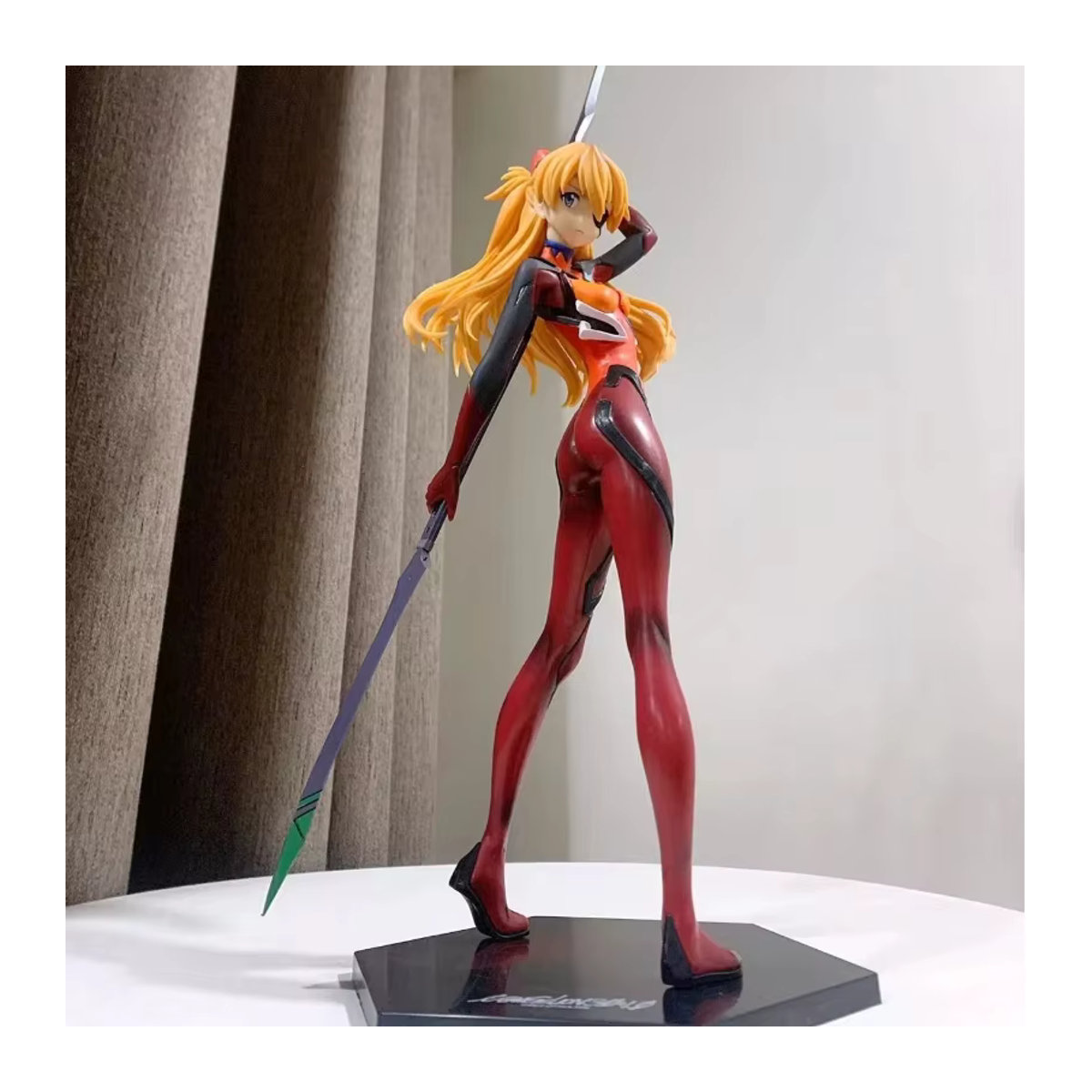 Bandai Anime EVA Asuka Kampfform Actionfigur in stehender Pose, rote PVC-Modell Statue für Sammler, Höhe: 28 cm - Bild 2