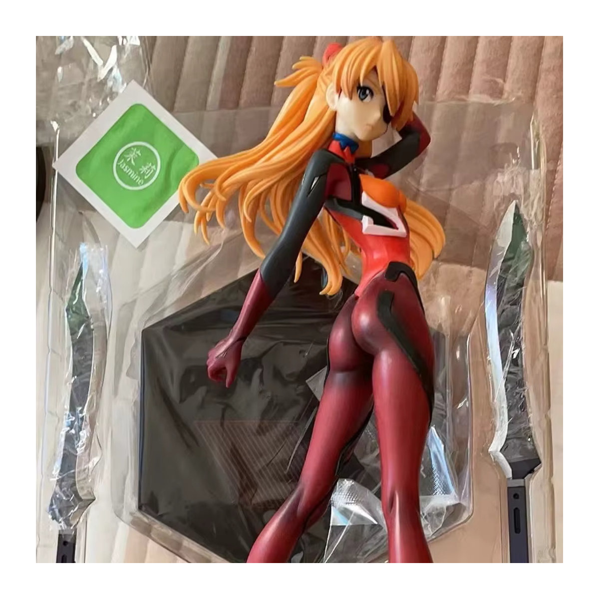 Bandai Anime EVA Asuka Kampfform Actionfigur in stehender Pose, rote PVC-Modell Statue für Sammler, Höhe: 28 cm - Bild 3