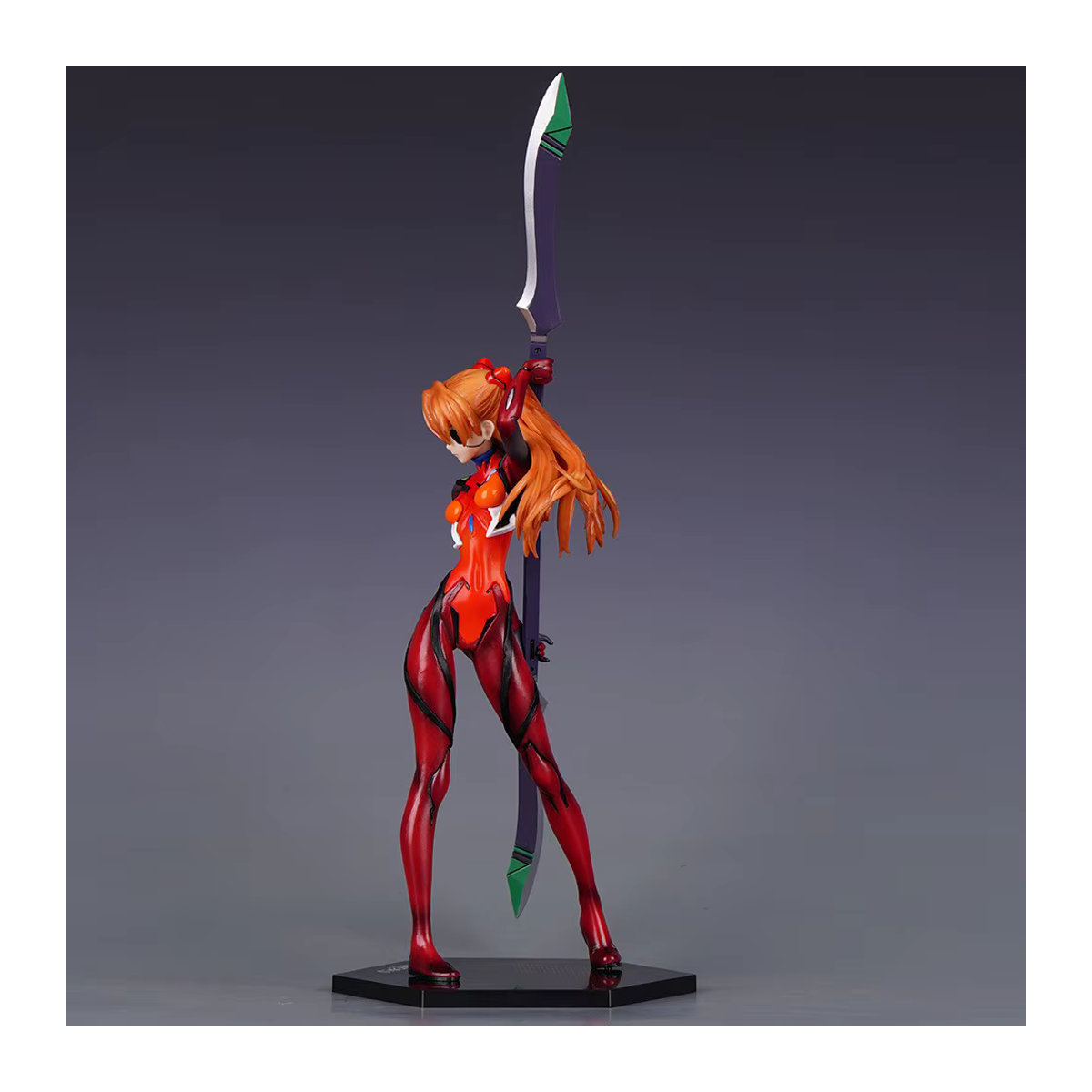 Bandai Anime EVA Asuka Kampfform Actionfigur in stehender Pose, rote PVC-Modell Statue für Sammler, Höhe: 28 cm - Bild 4