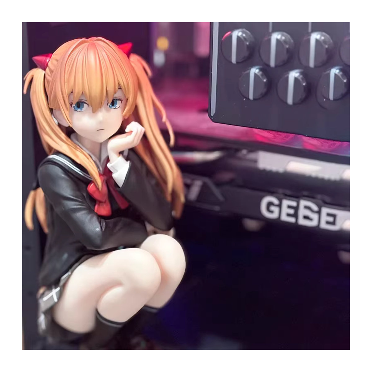 Bandai Anime EVA Asuka Langley Figur aus Kunststoff, mehrfarbiges PVC Modell für Sammler - Bild 3