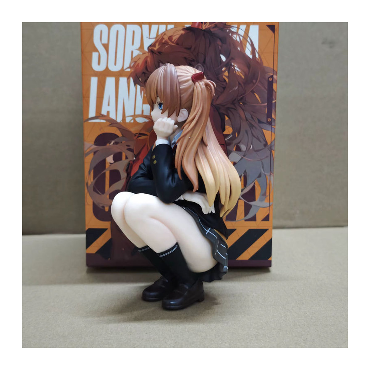 Bandai Anime EVA Asuka Langley Soryu Figur im College-Stil, mehrfarbiges PVC-Modell, Höhe: 15 cm - Bild 5