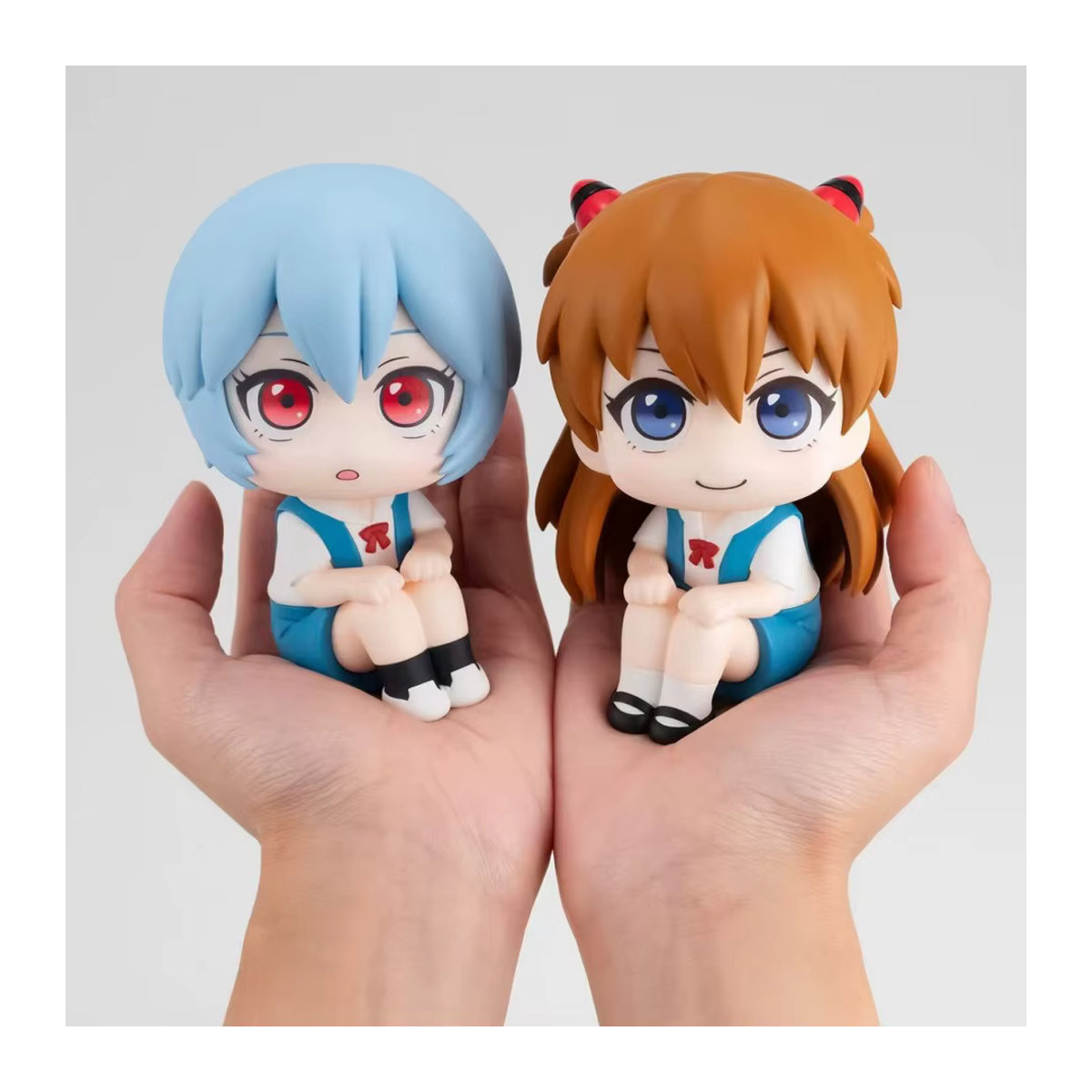 Bandai Anime Evangelion Actionfiguren Ayanami Rei und Souryuu Asuka Langley sitzende PVC Modelle mehrfarbig - Bild 5