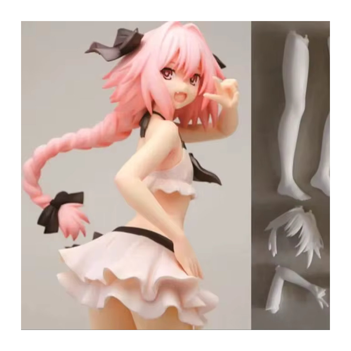 Bandai Anime Fate Astolfo Bademode Figur aus Kunstharz in Weiß zum DIY Selbstbau als Modellstatue und Sammlerstück - Bild 1