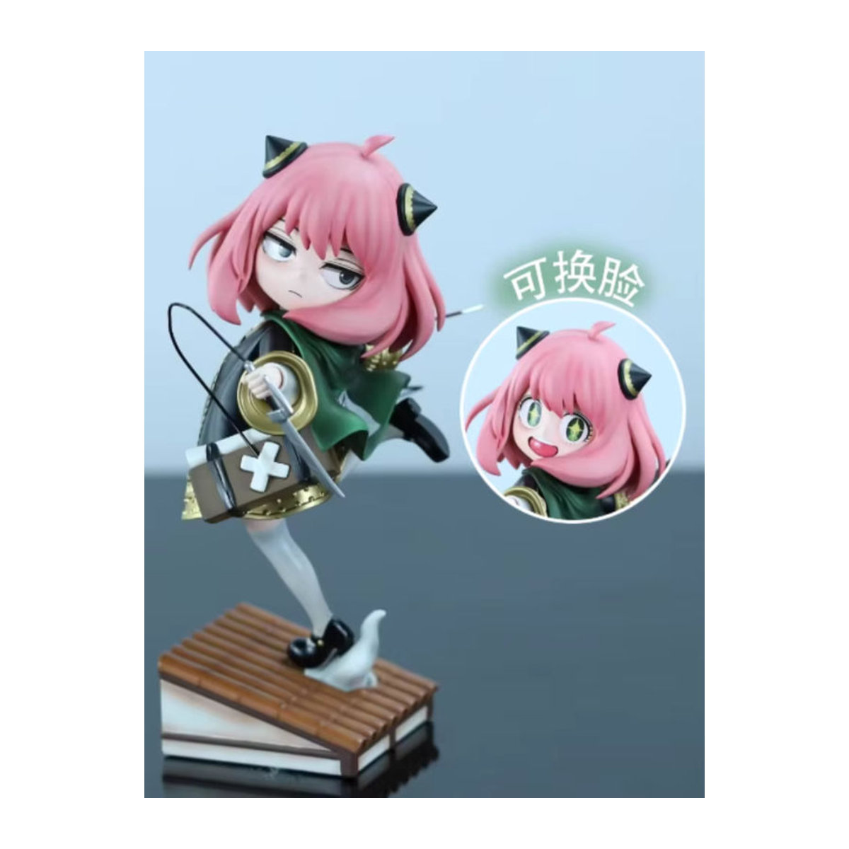 Bandai Anime Figur Anya Spy Family und Levi Ackerman Angriff auf Titan Modell aus Kunststoff, mehrfarbig, Schreibtischdekoration - Bild 6
