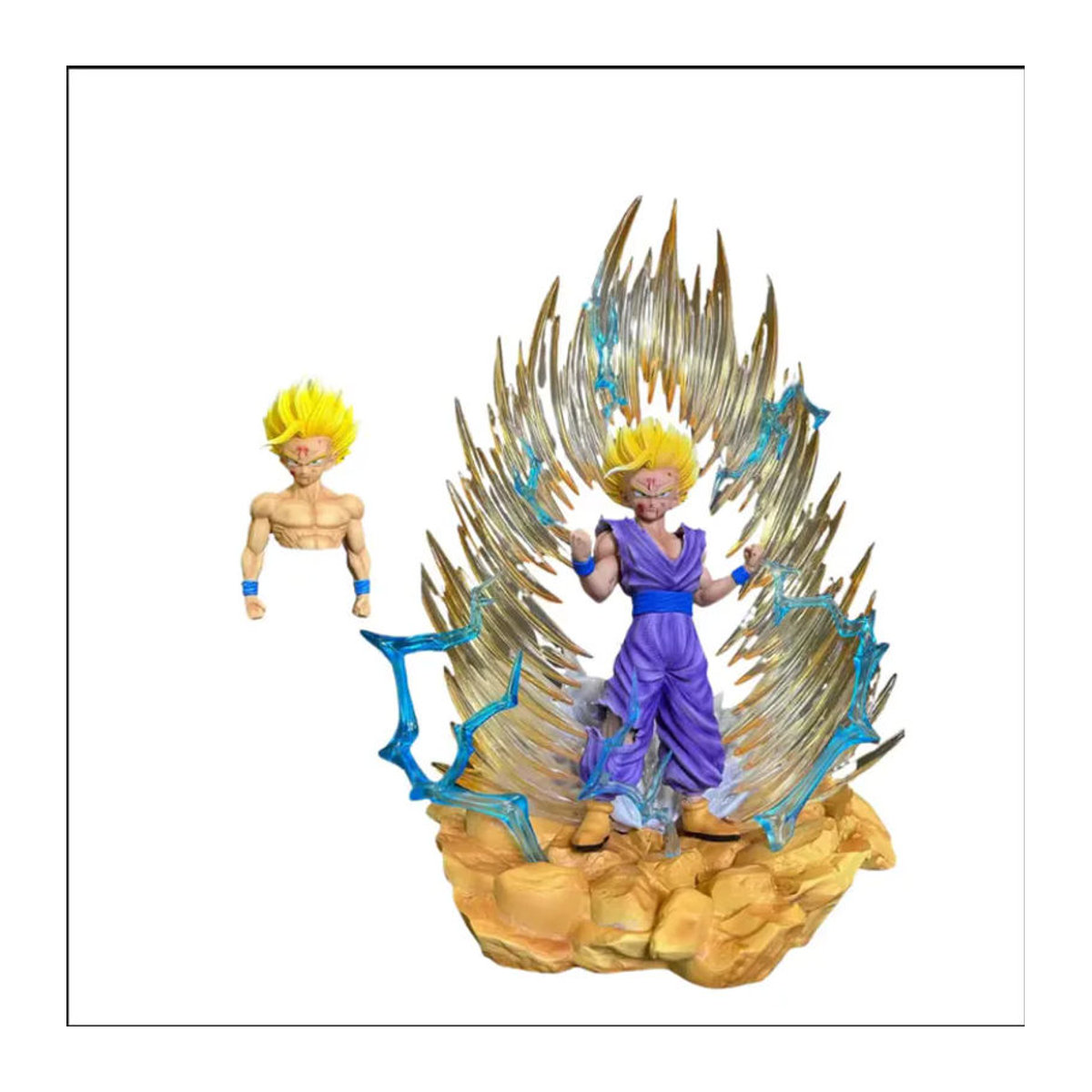 Bandai Anime-Figur aus Kunststoff mit LED-Beleuchtung und austauschbarem Oberkörper, mehrfarbige Sammlerstatue zur Schreibtischdekoration - Bild 5