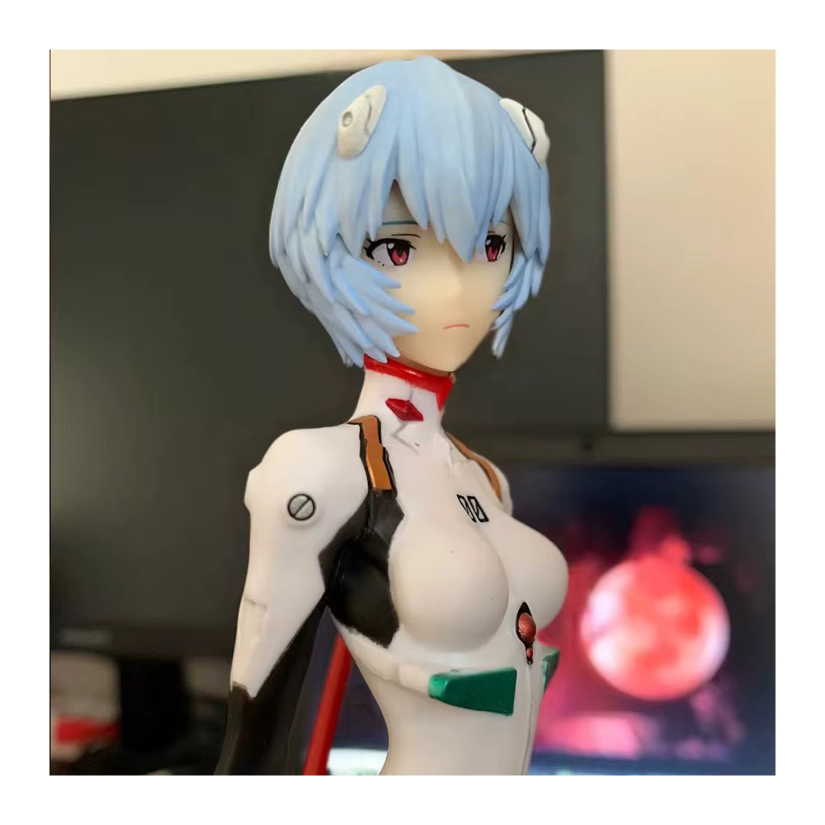 Bandai Anime-Figur Eva Ayanami Rei aus Neon Genesis Evangelion als weiße PVC-Actionfigur für Sammler - Bild 6