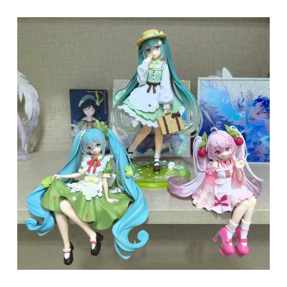 Bandai Anime Figur Hatsune Miku Country Glück Gras Fee als PVC Sammelmodell Ornament in mehrfarbigem Design - Bild 2